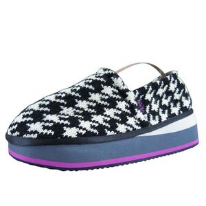 Zhenzee Women's Houndstooth Slip-On Black Fabric Sz 7-7.5 Medium Used 2025